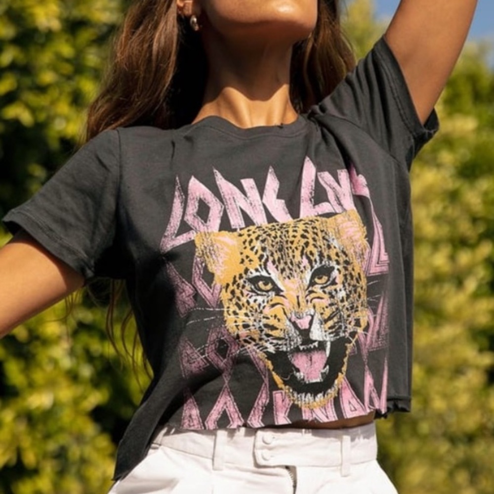 Prince Peter Long Live Cheetah crop top size Small